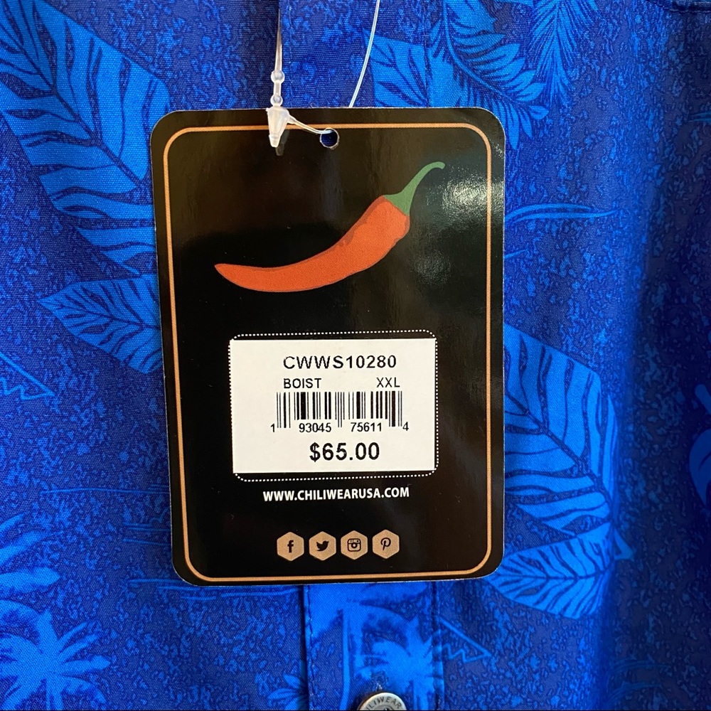 CHILIWEAR Boise State Broncos Resort Wear Hawaiian Dress Shirt - Picture 5 of 9